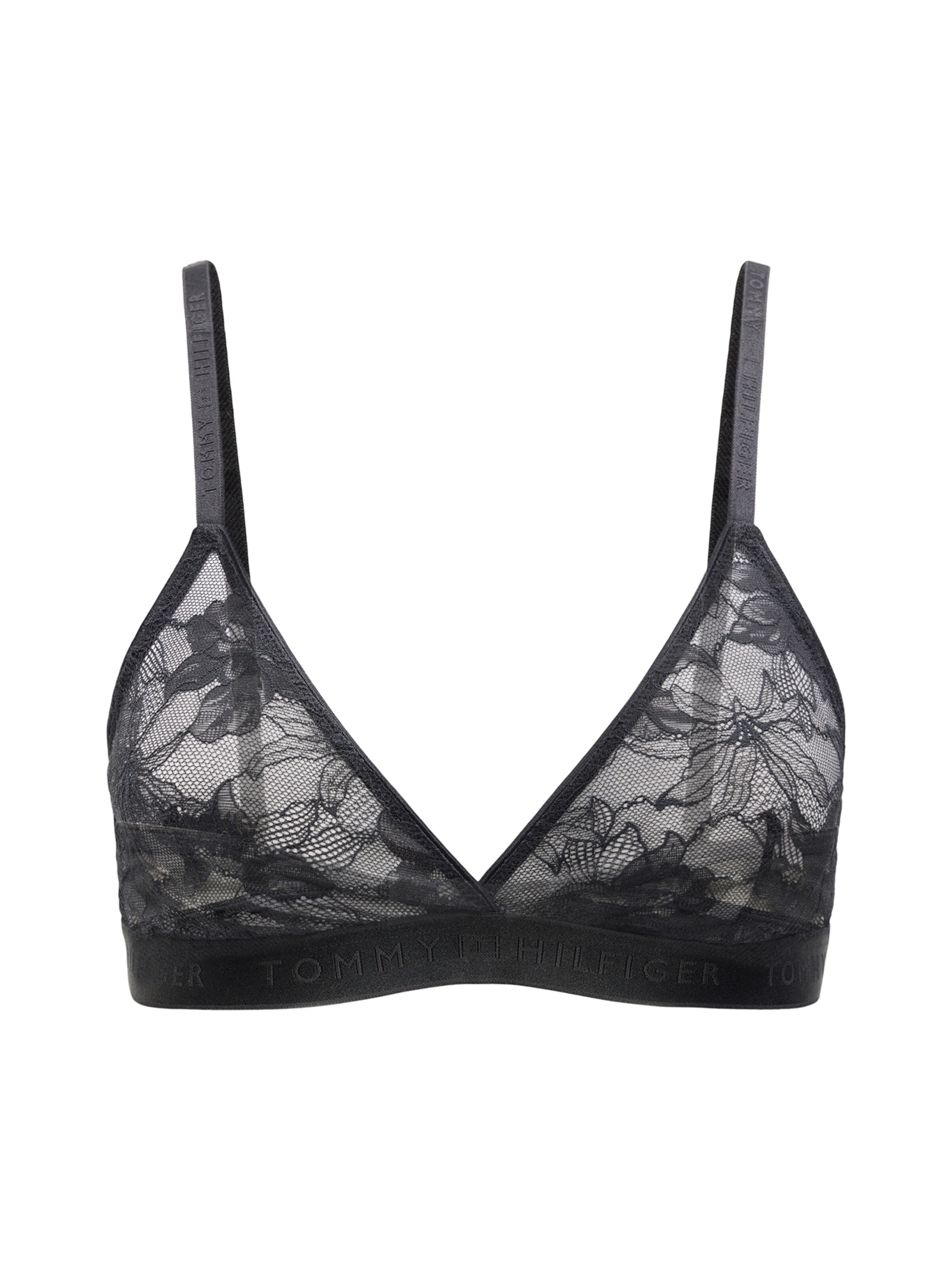 Tommy Hilfiger Underwear Trojúhelníková Podprsenka – černá: přední strana