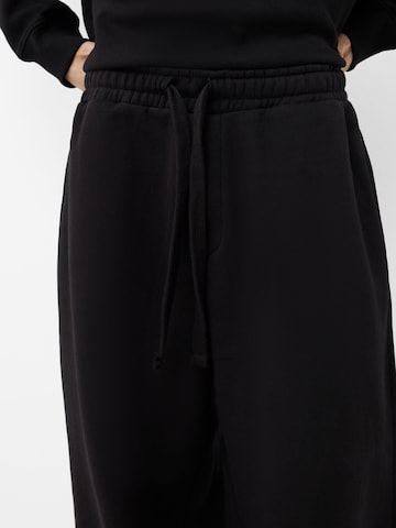 Wide Leg Pantalon Bershka en noir