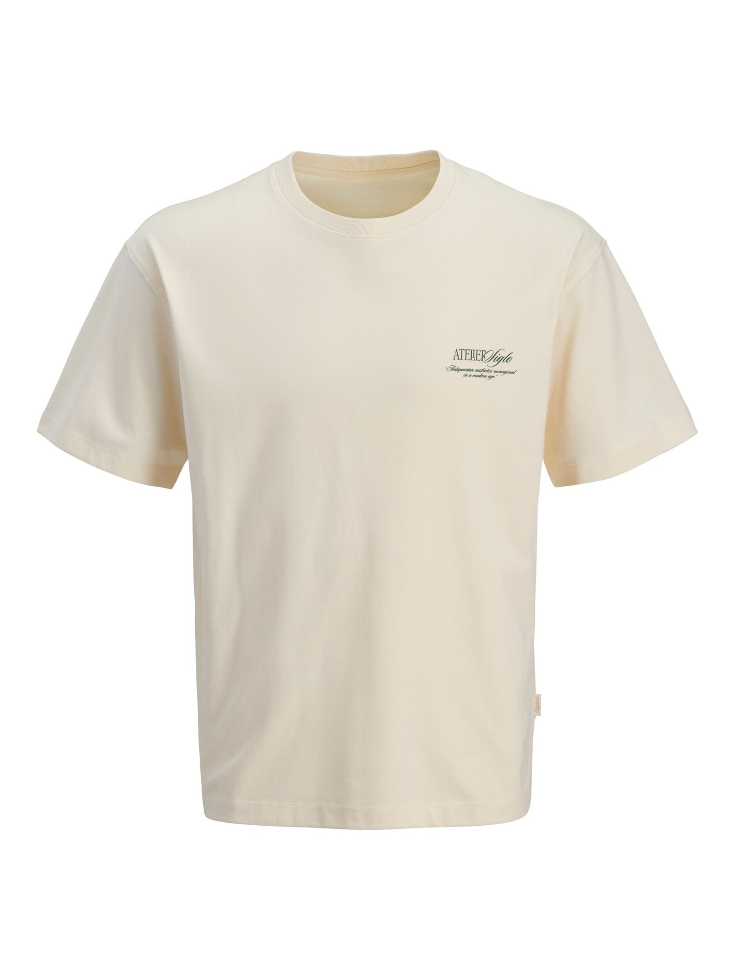 JACK & JONES Bluser & t-shirts i L i elfenben / orange / sort, Produktvisning