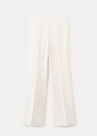 MANGO Flared Pleated Pants 'Iguana' in Beige