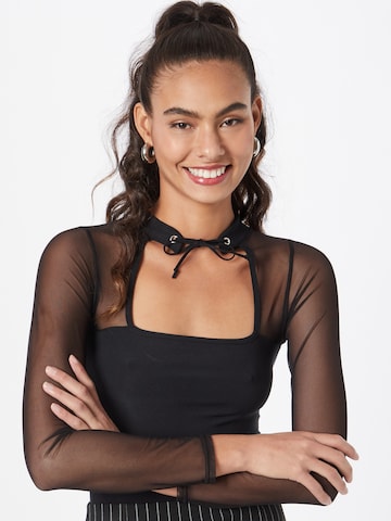 Shirtbody 'MARLENE' Femme Luxe en noir : devant