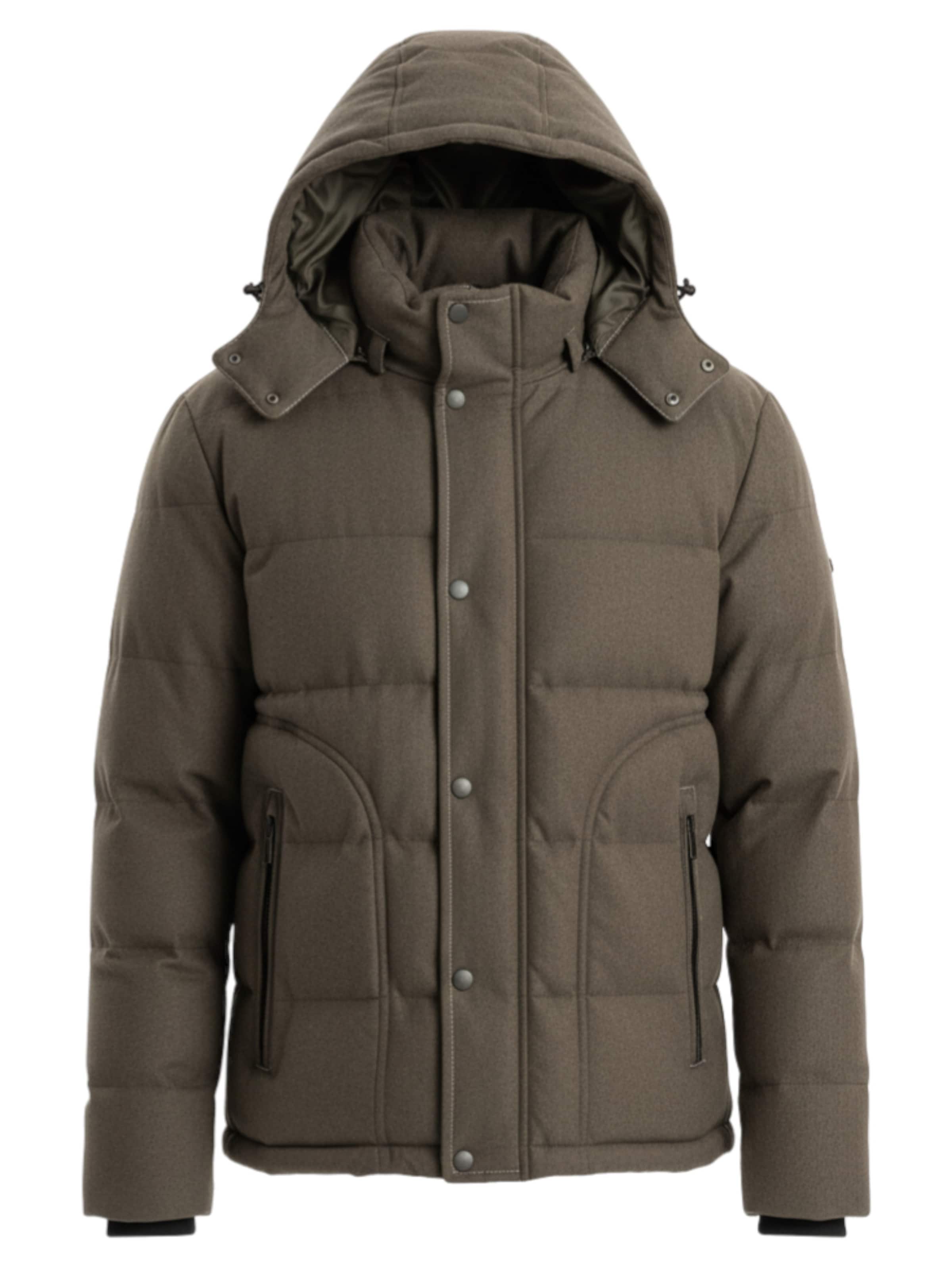 Ombre Winterjas 'OM-JAHP-0203' in Groen: voorkant