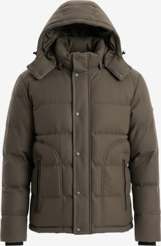 Ombre Winterjas 'OM-JAHP-0203' in Groen: voorkant