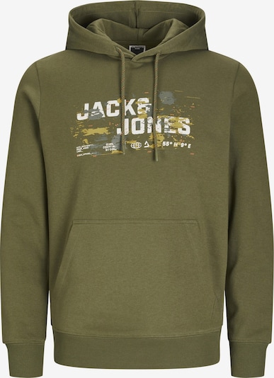 JACK & JONES Sweatshirt in L in grau / grün / oliv / weiß, Produktansicht