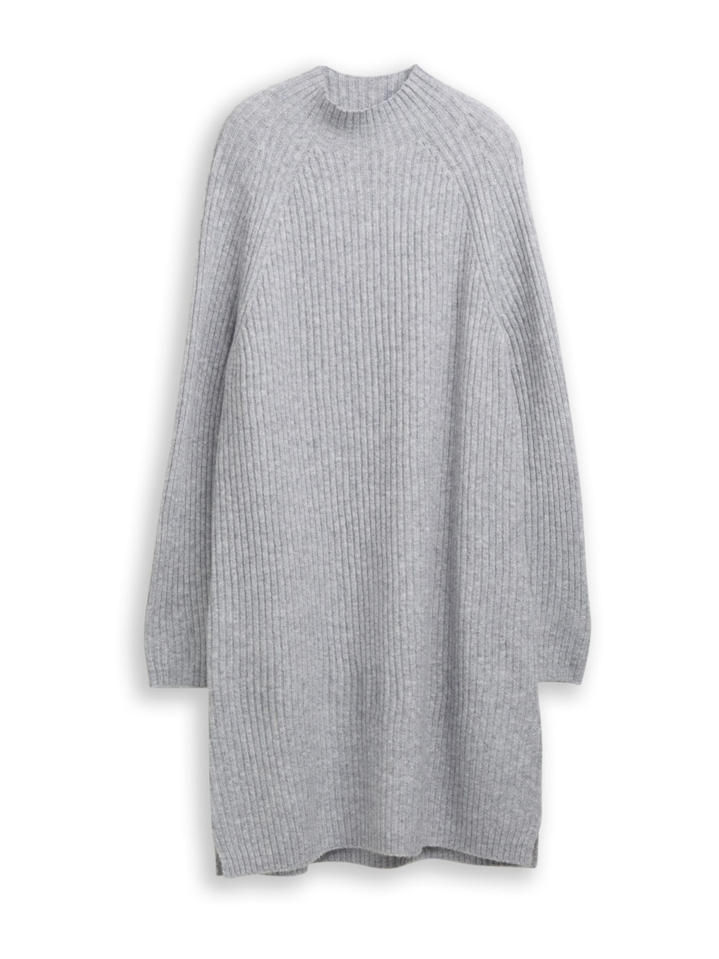 TOM TAILOR DENIM Strikkjole i grå: forside