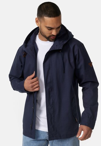 INDICODE JEANS Between-Season Jacket 'Lough' in Blue