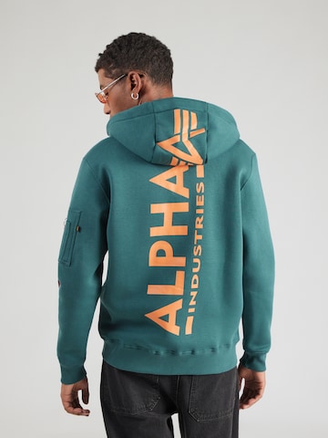 ALPHA INDUSTRIES Sweatjacke in Grün: Vorderseite