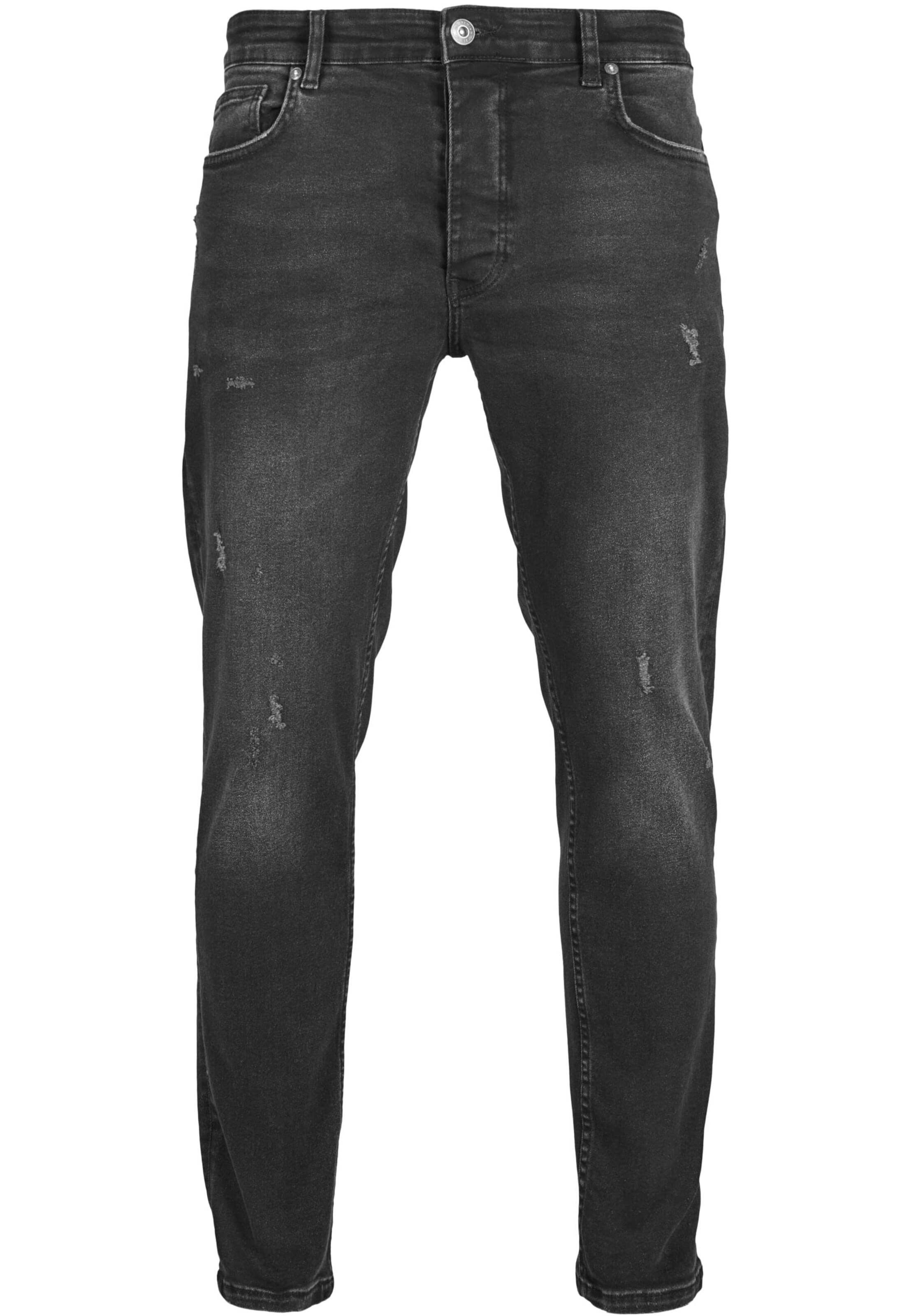 2Y Premium Slimfit Jeans in Schwarz: Vorderseite