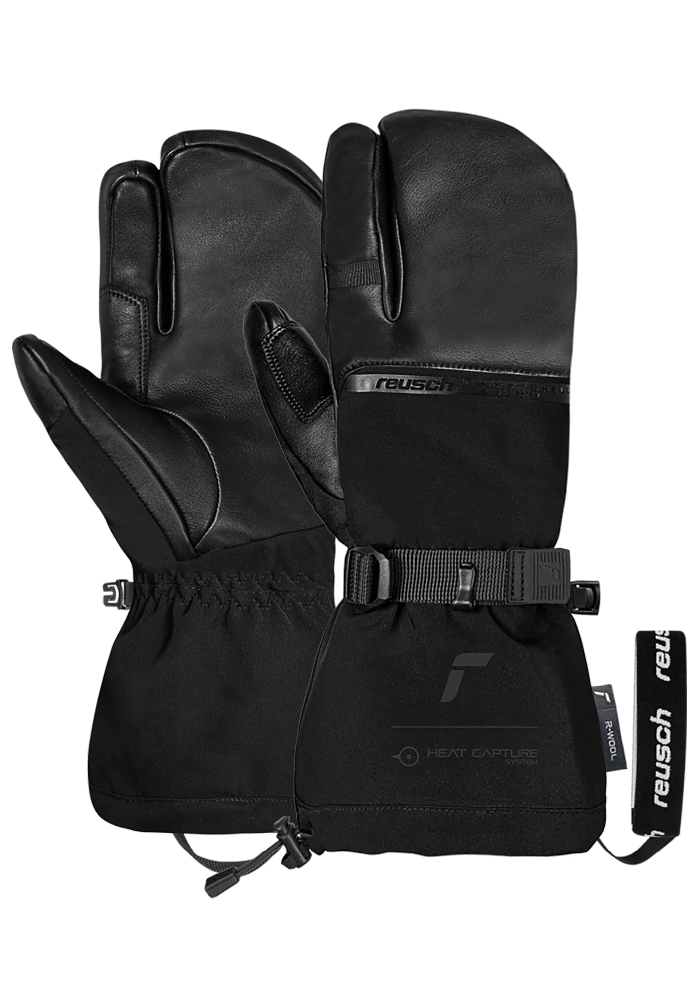 REUSCH Athletic Gloves 'Duality R-WOOL' in Black: front