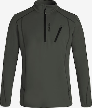 PROTEST Athletic Sweatshirt 'HUMANS' in Green: front