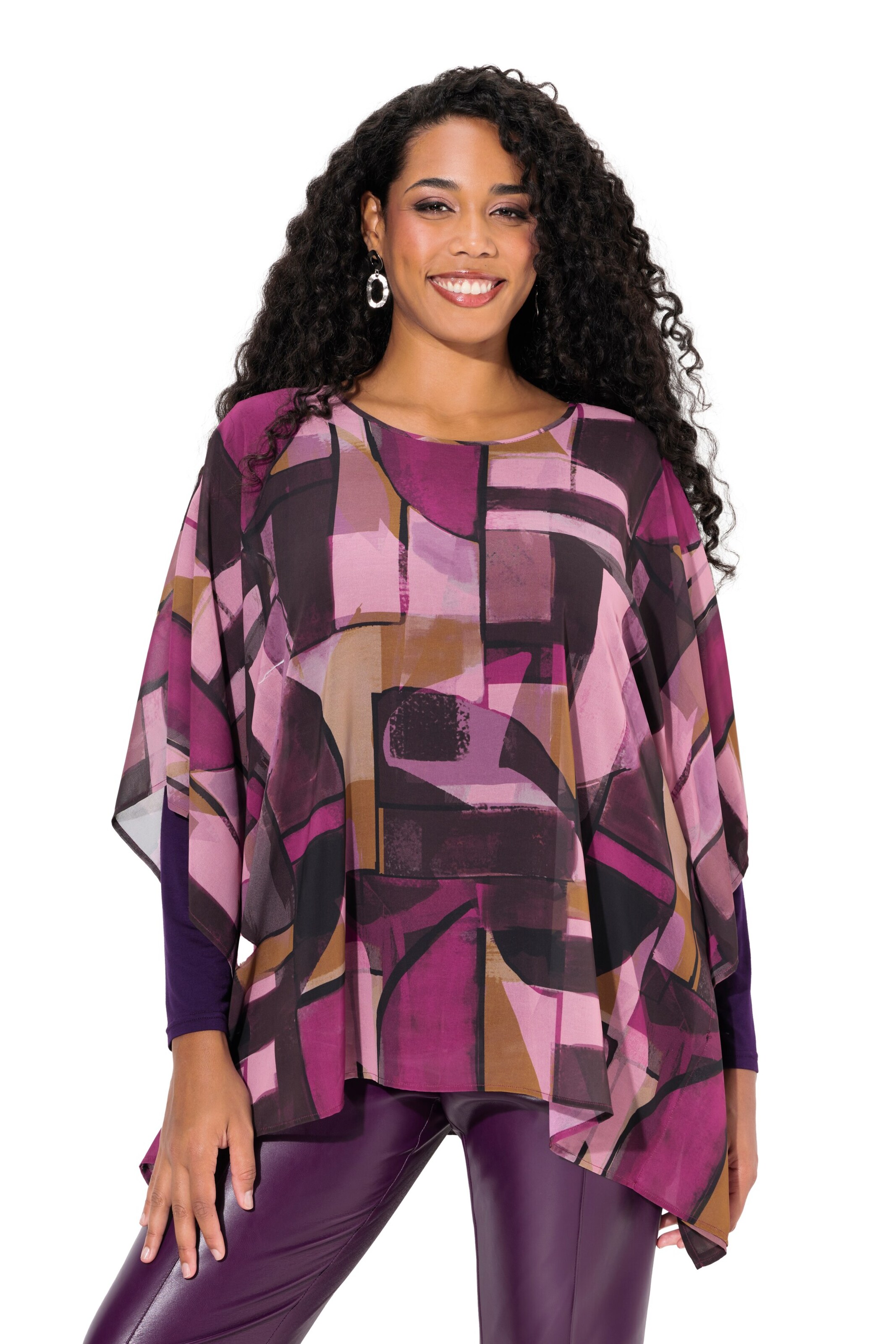 Ulla Popken Tuniek in Lila: voorkant