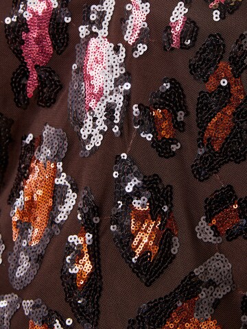 Chemisier love & roses en marron