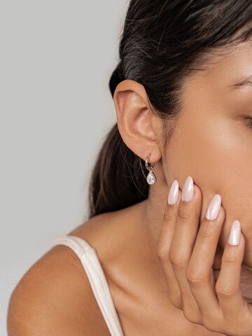 Hey Happiness Ohrringe 'April Birthstone' in Silber: Vorderseite