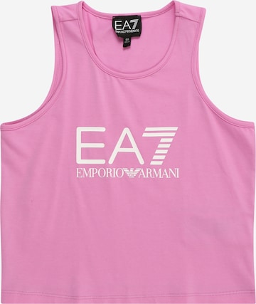 Top 'CANOTTA' di EA7 Emporio Armani in rosa: frontale