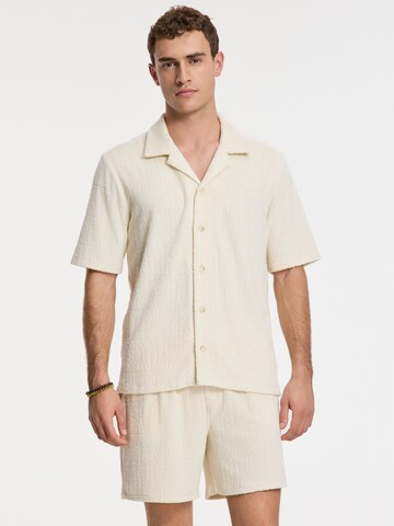 Coupe regular Chemise 'Ted  Geo Sun' Shiwi en beige : devant