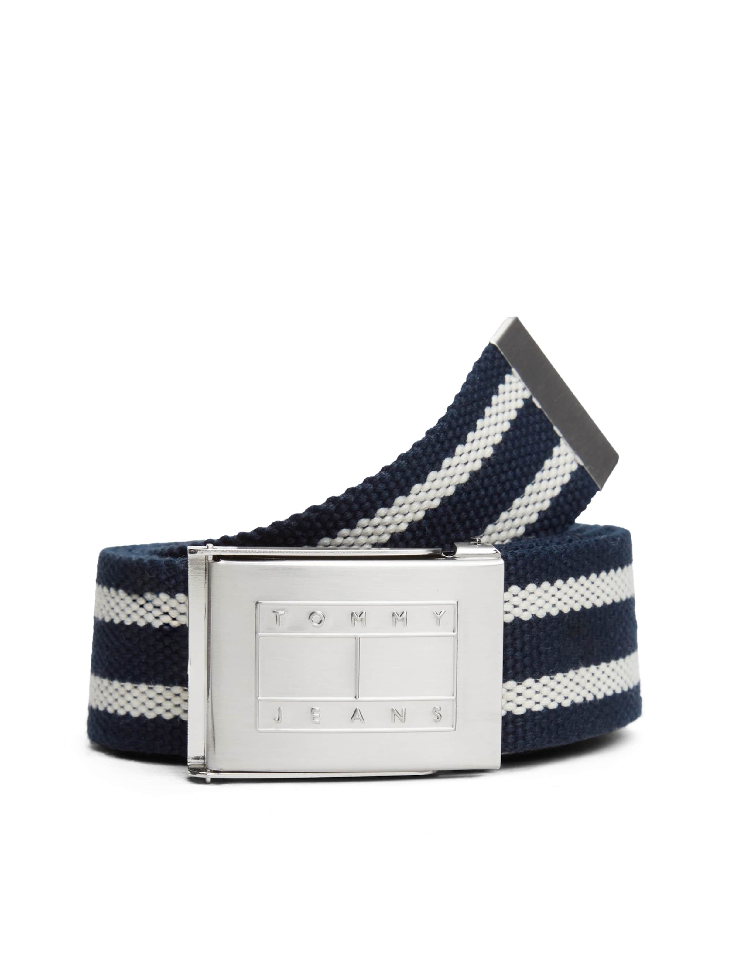 Tommy Jeans Opasek – modrá: přední strana