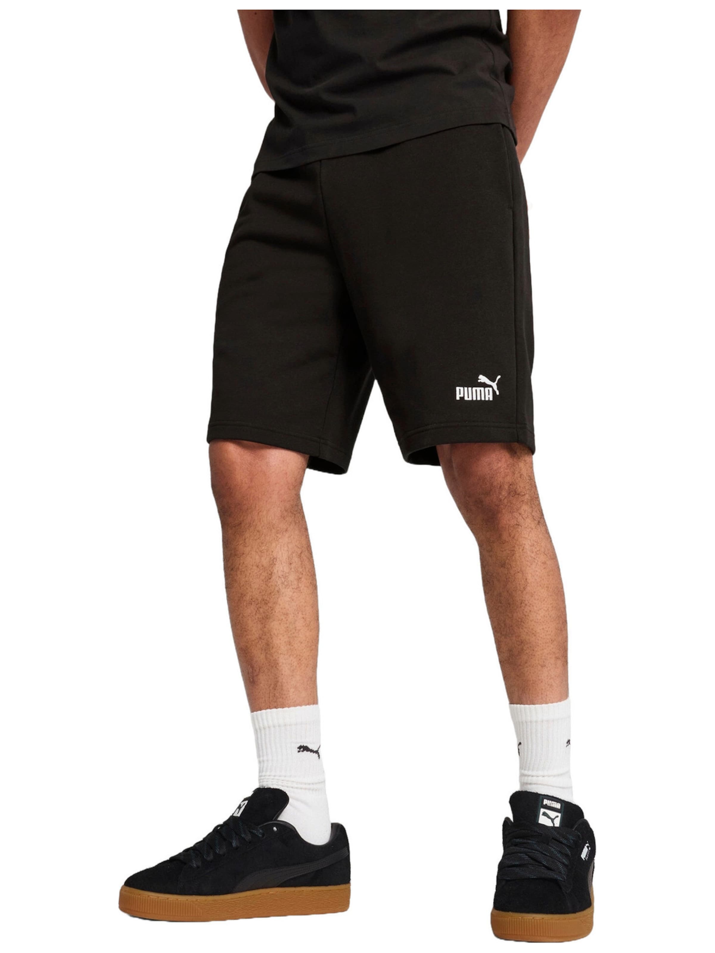 PUMA - regular Pantalón deportivo 'Puma Ess No. 1 Logo Shorts 10' en negro: frente