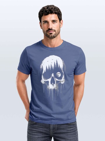 Neverless Shirt 'Skull Hiking'‌‌‌ in Blau