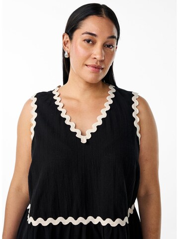 Zizzi Blusentop 'Mcinna' in Schwarz