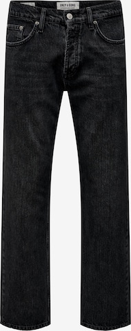 Only & Sons Loosefit Jeans 'Edge' in Zwart: voorkant