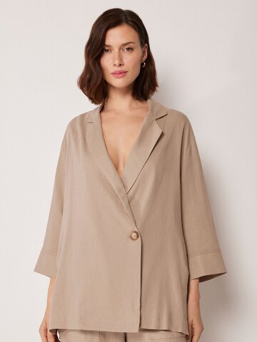 CALZEDONIA Blazer in Beige: front