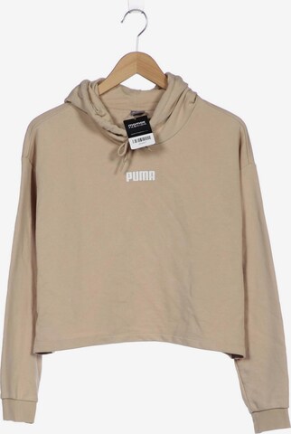 PUMA Sweatshirt & Zip-Up Hoodie in M in Beige: front