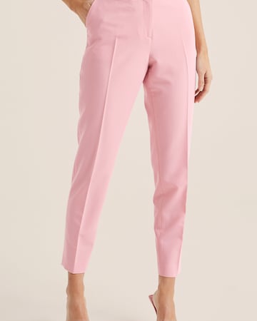 WE Fashion Slimfit Pantalon in Roze