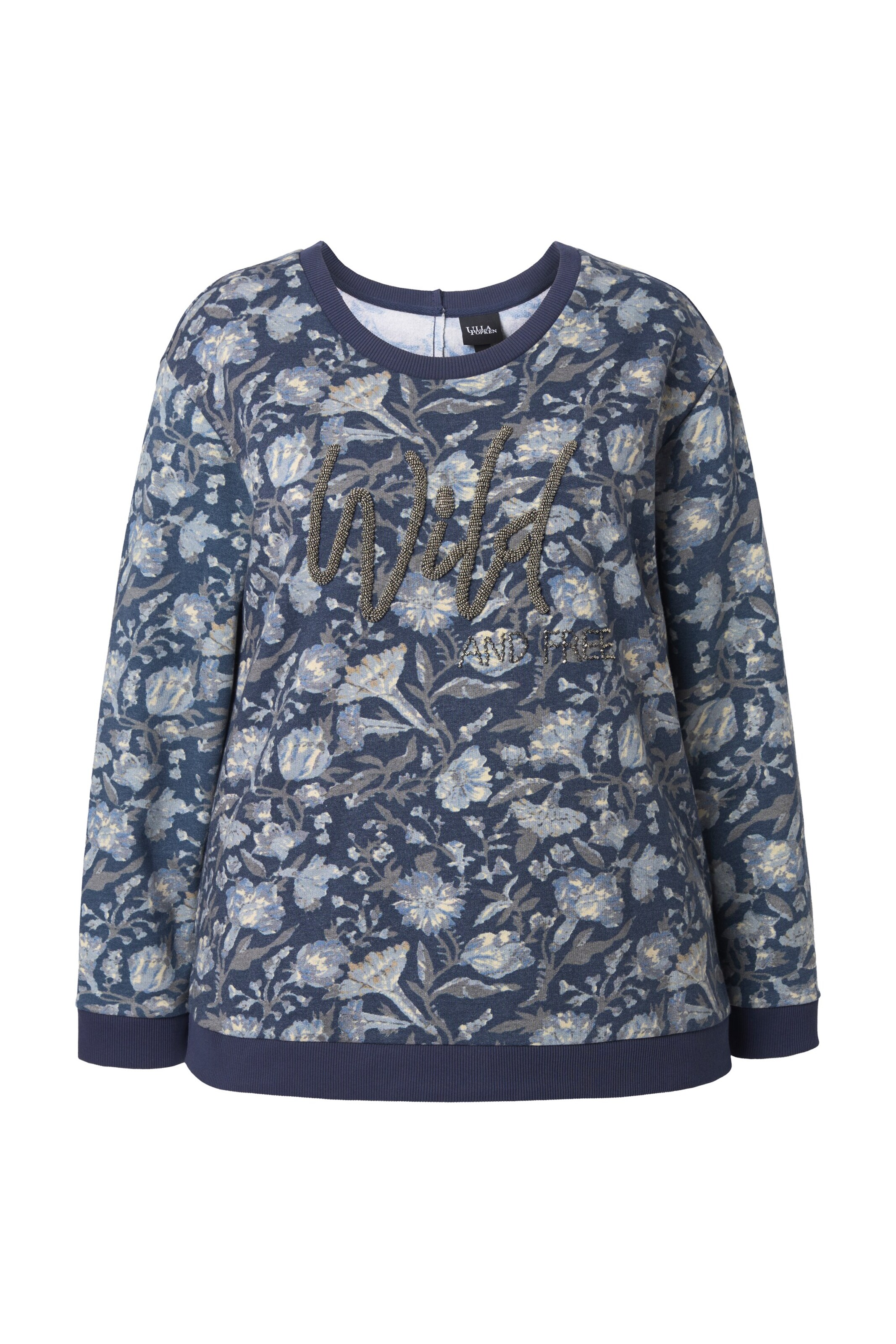 Ulla Popken Sweatshirt in Blau: Vorderseite