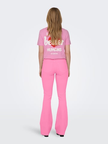 ONLY Flared Jeans 'CHERYL' in Pink