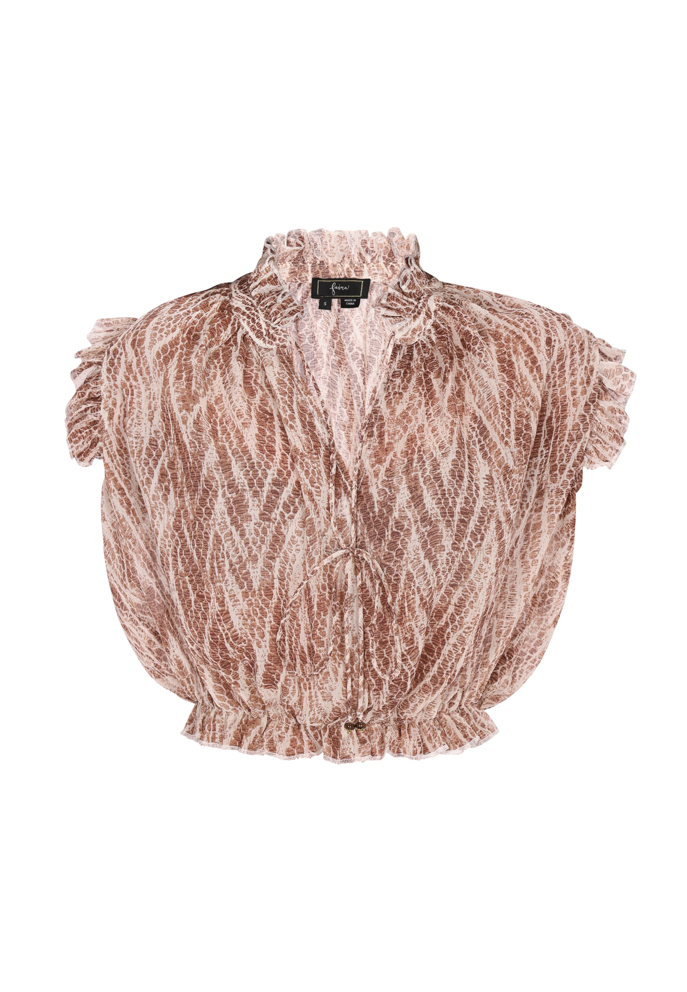 faina Bluse in Braun: Vorderseite