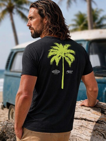 Neverless Shirt 'Palme' in Black