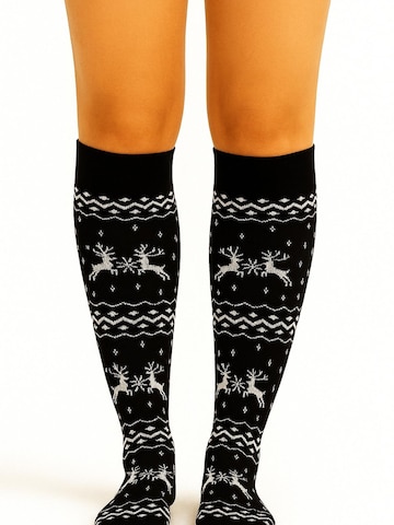 Lycille Knee High Socks in Black