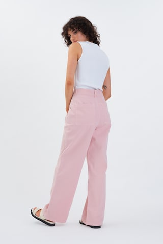 Aligne Zvonové kalhoty Džíny – pink