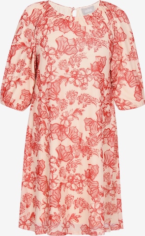 Usha - Vestido en rojo: frente