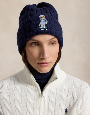 Bonnet Polo Ralph Lauren en bleu : devant
