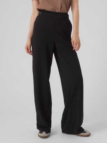 Wide Leg Pantalon VERO MODA en noir : devant