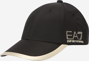 Cappello da baseball di EA7 Emporio Armani in nero: frontale