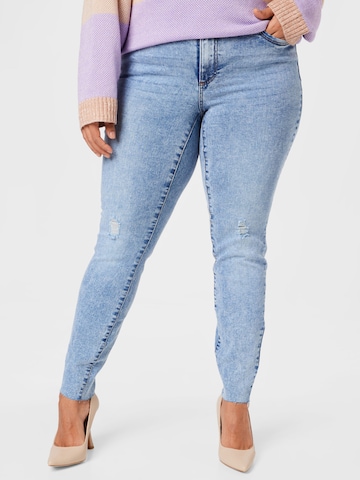 Slimfit Jeans 'Tanya' de la Vero Moda Curve pe albastru: față