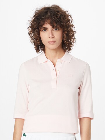 T-shirt LACOSTE en rose : devant