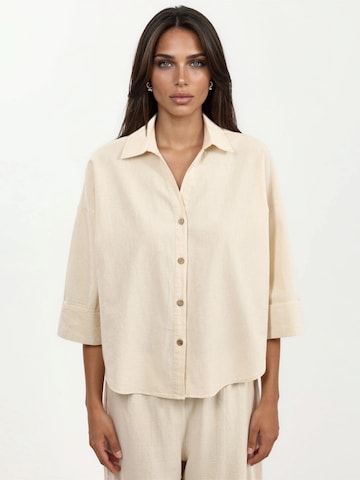 Qu Style - Camisa em mistura de cores: frente