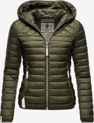 NAVAHOO Between-season jacket 'Ich Bin Hübsch' in Green: front