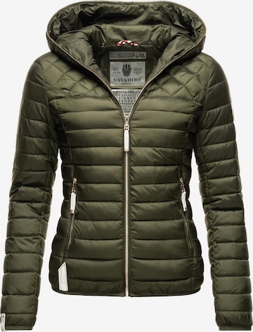 NAVAHOO Between-Season Jacket 'Ich Bin Hübsch' in Green: front