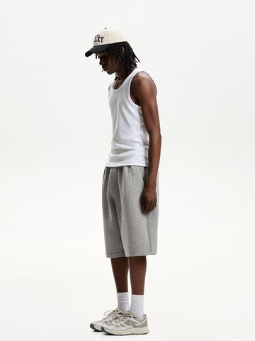 Wide Leg Pantalon Bershka en gris