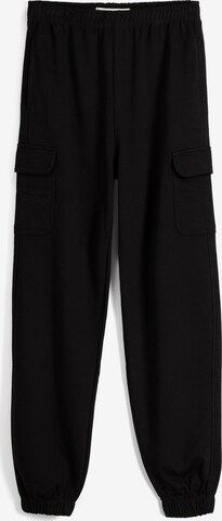 Effilé Pantalon Bershka en noir : devant