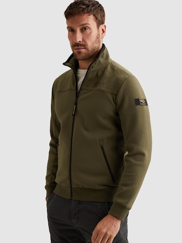 Felpa 'PME LEGEND - Sweat jacket with stand-up collar and zipper closure' di PME Legend in verde