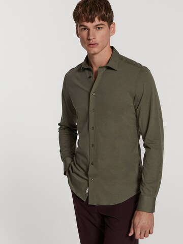 Shiwi Slim fit Overhemd 'Pablo' in Groen: voorkant