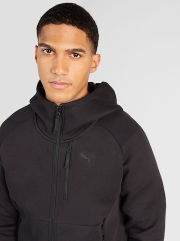 PUMA Sportsweatjacke 'TECH' in Schwarz