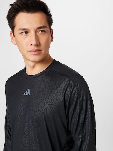 ADIDAS PERFORMANCE Funkční tričko 'Workout Pu Print' – černá