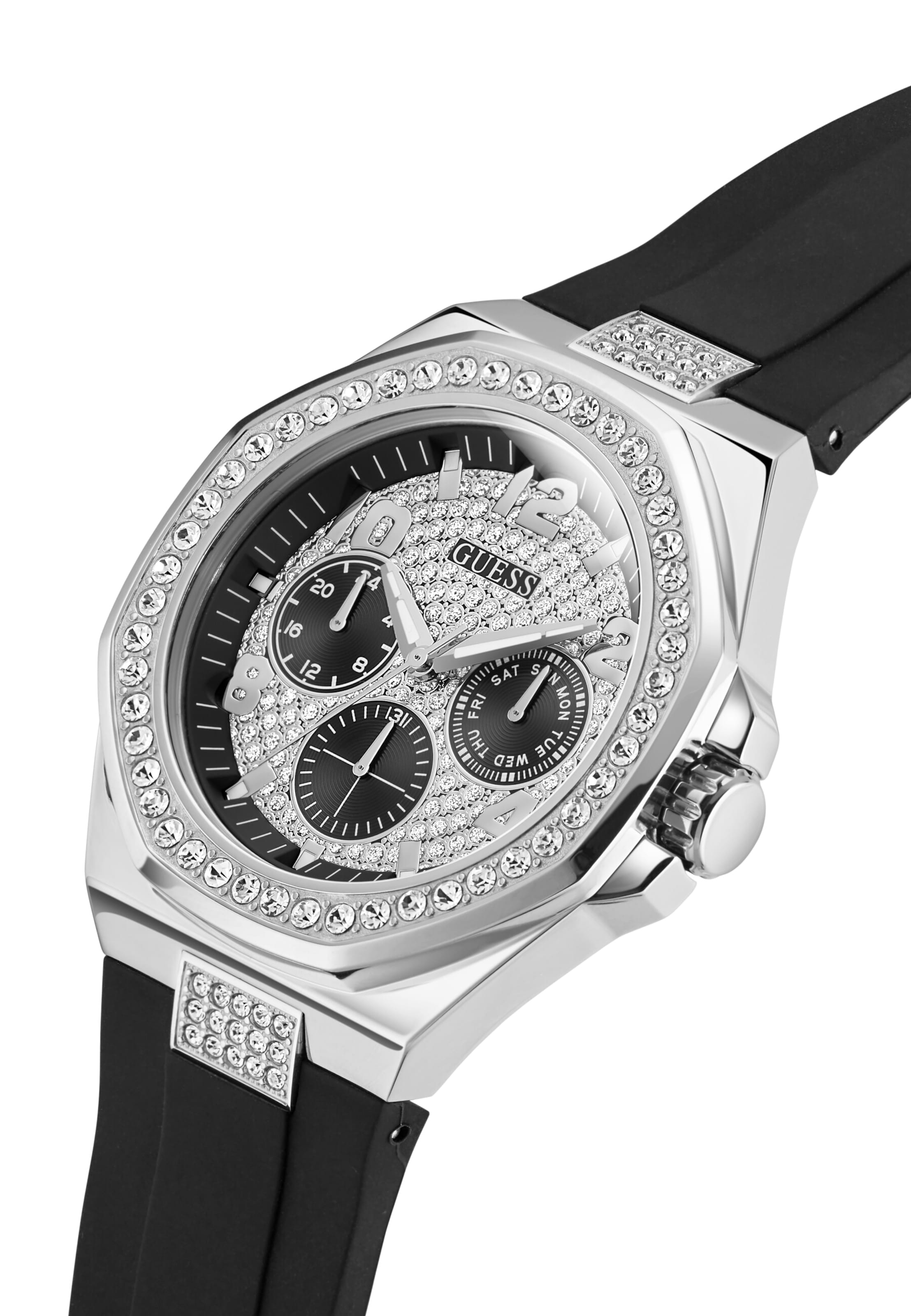 GUESS Analoguhr 'EMPIRE' in Silber