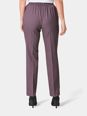 Coupe slim Pantalon à plis 'Martha' Goldner en rose